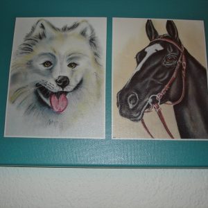 print op canvas "Hond en paard" van Meriska van Hof
